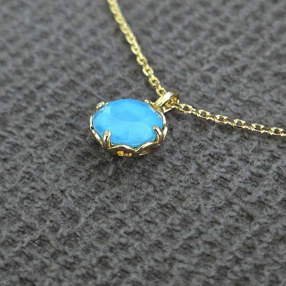 Kate Spade♠️ "That Sparkle" Turquoise🩵 Pendant Necklace - NWT - Picture 6 of 16